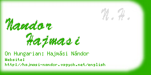 nandor hajmasi business card