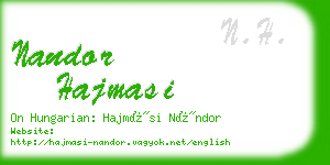 nandor hajmasi business card